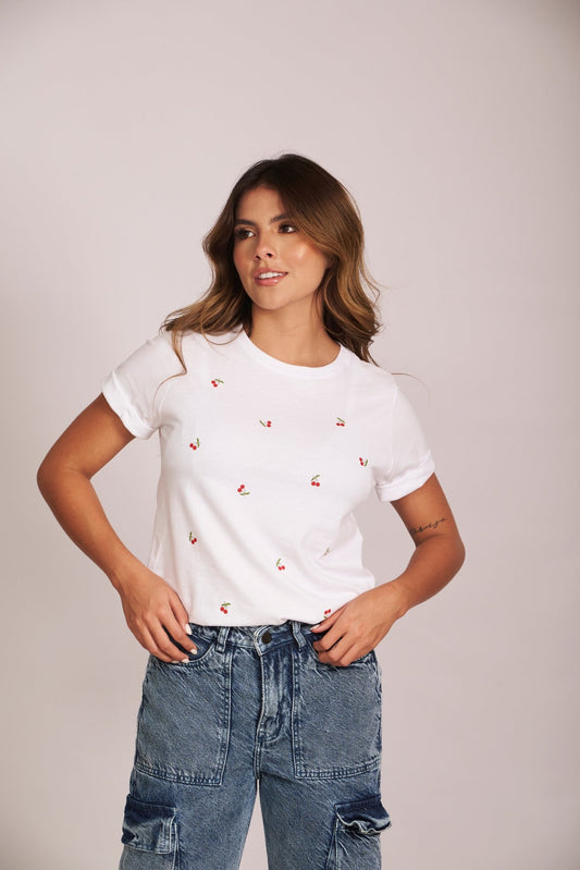 CAMISETA FONDEO CEREZAS