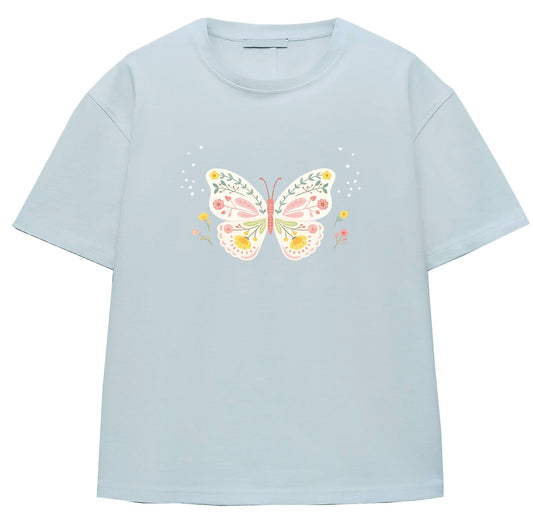 CAMISETA MARIPOSA PASTEL