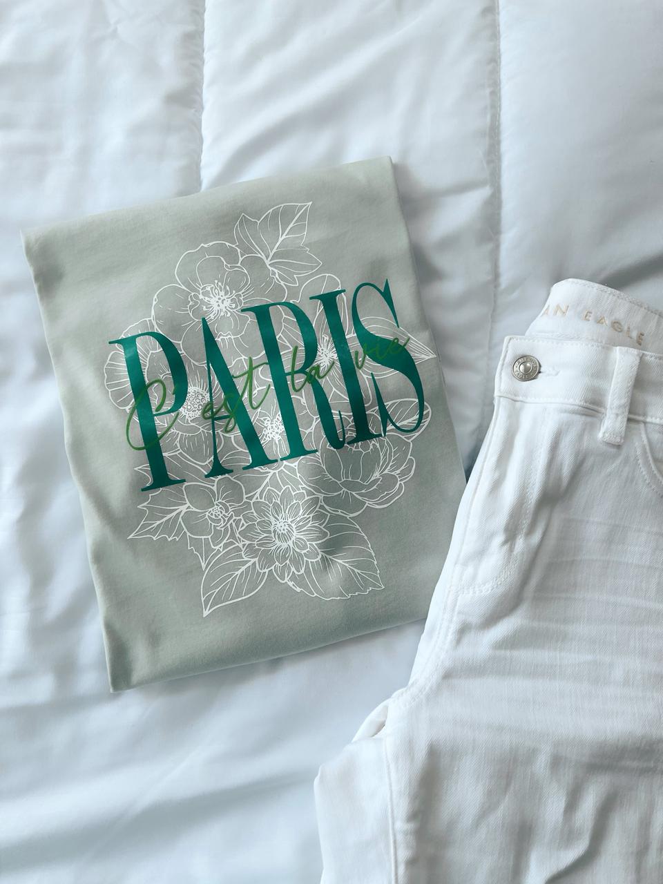 CAMISETA PARÍS VERDE CLARO