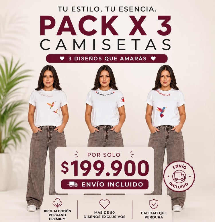 Camisetas Pack x3
