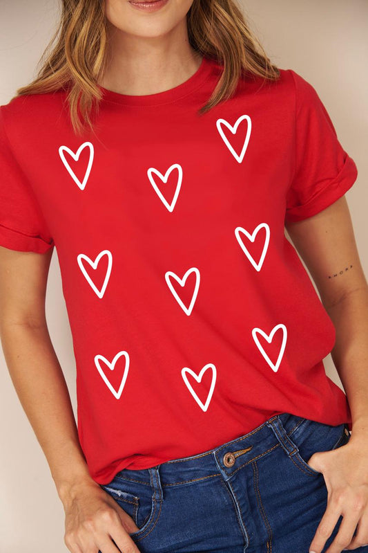 CAMISETA FONDEO HEART ROJA