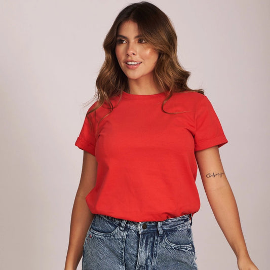 CAMISETA BÁSICA ROJO