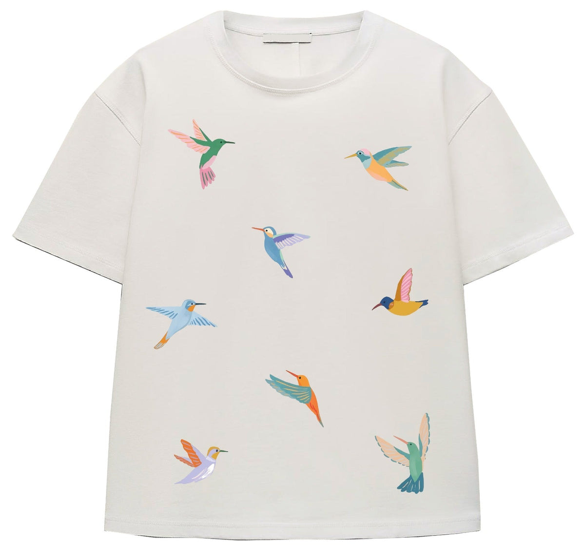 CAMISETA COLIBRÍ PASTEL