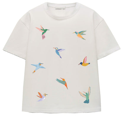 CAMISETA COLIBRÍ PASTEL