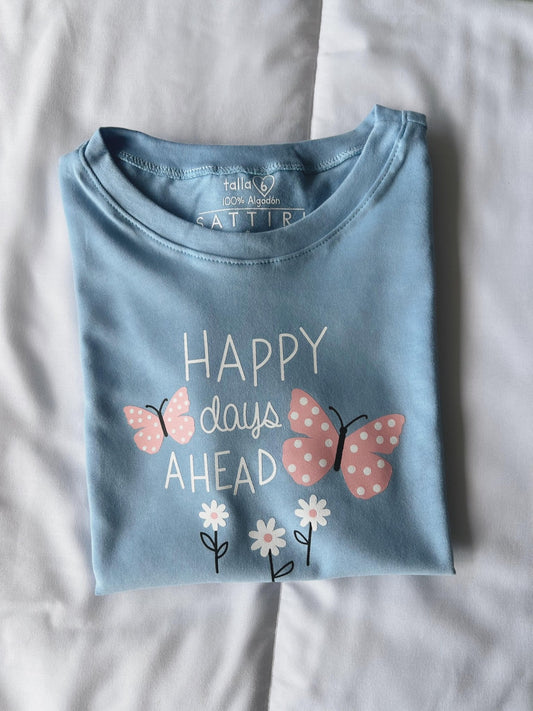 Camiseta de niña Happy days